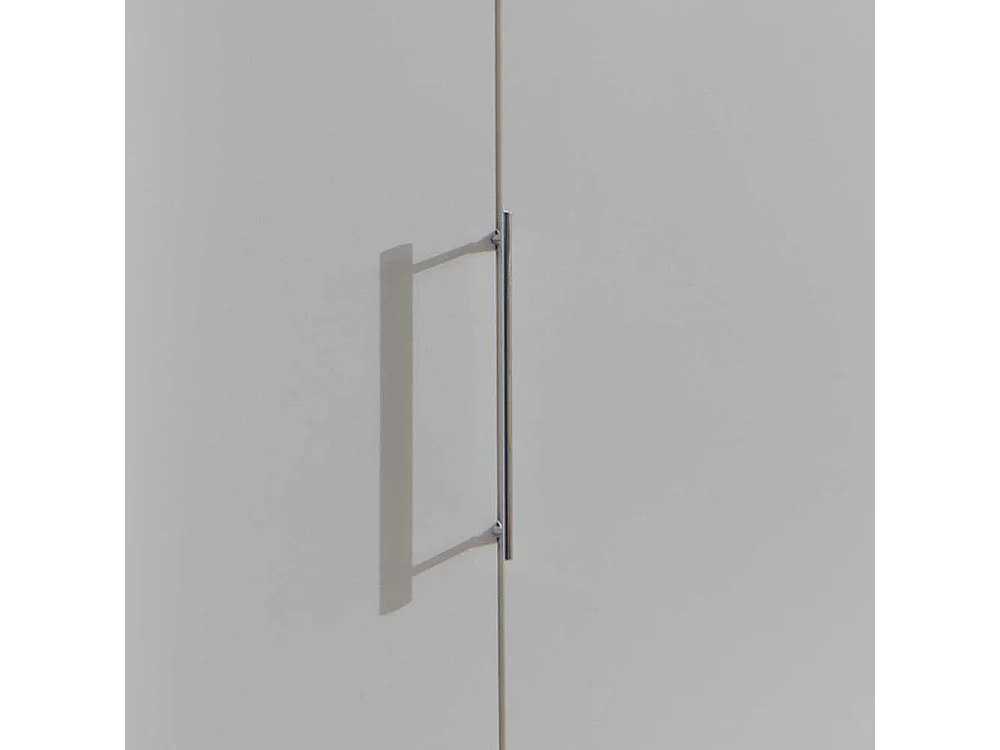 Falttüren Kleiderschrank in Weiß Eiche Sägerau