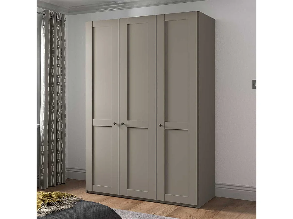 Drehtürschrank Landhaus modern in Hellgrau Made in Germany