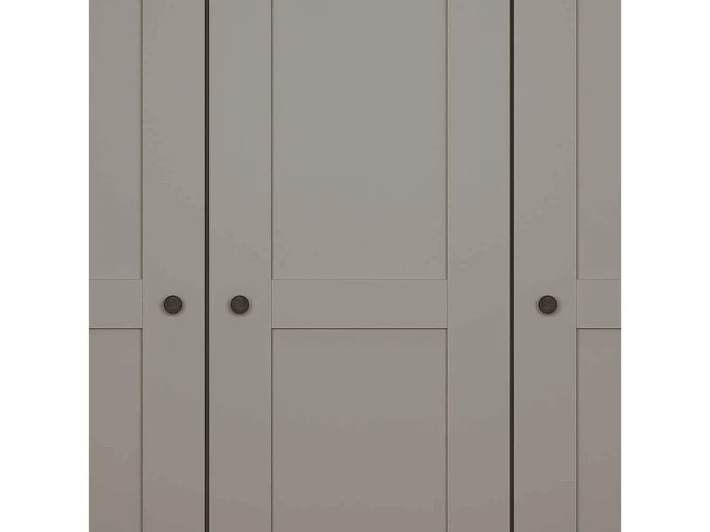 Drehtürschrank Landhaus modern in Hellgrau Made in Germany