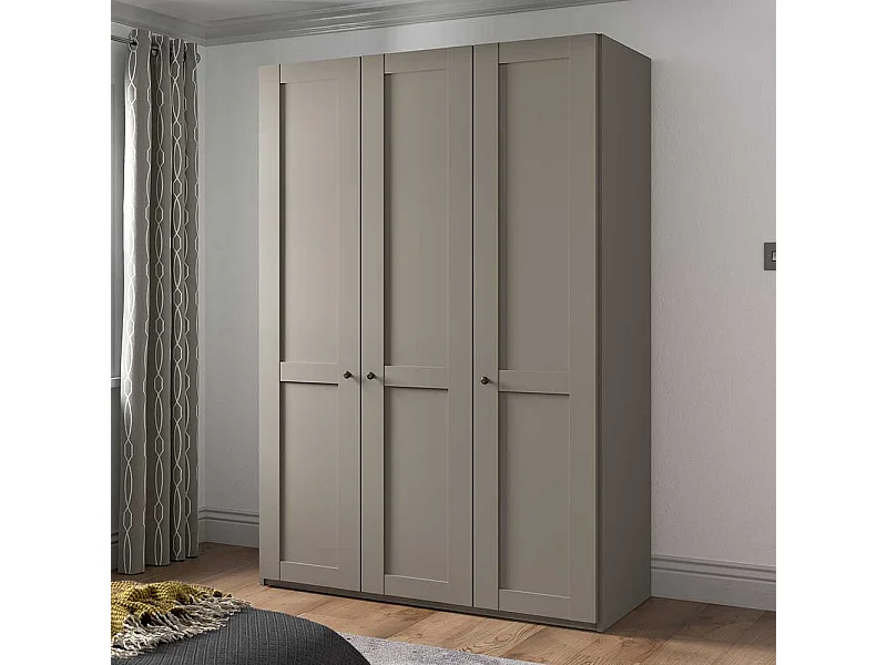 Drehtürschrank Landhaus modern in Hellgrau Made in Germany