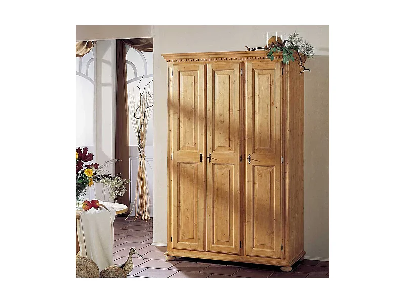 Schlafzimmerschrank aus Fichte Massivholz abschließbar