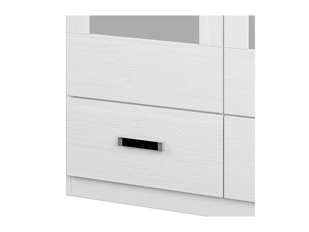 Spiegeltüren Kleiderschrank in Weiß Pinie furniert