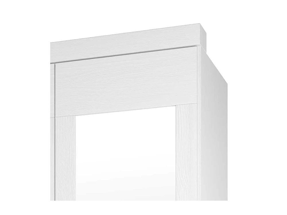 Spiegeltüren Kleiderschrank in Weiß Pinie furniert