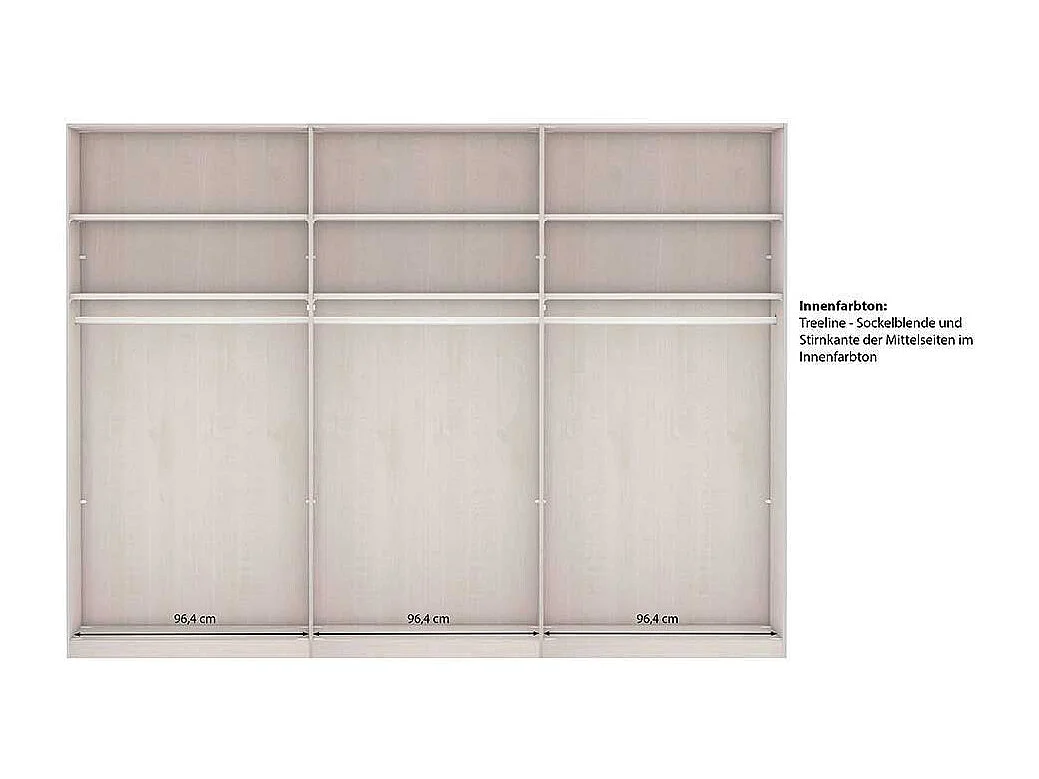 Schwebetürenschrank ohne Spiegel in Dunkelgrau modernen Landhausstil