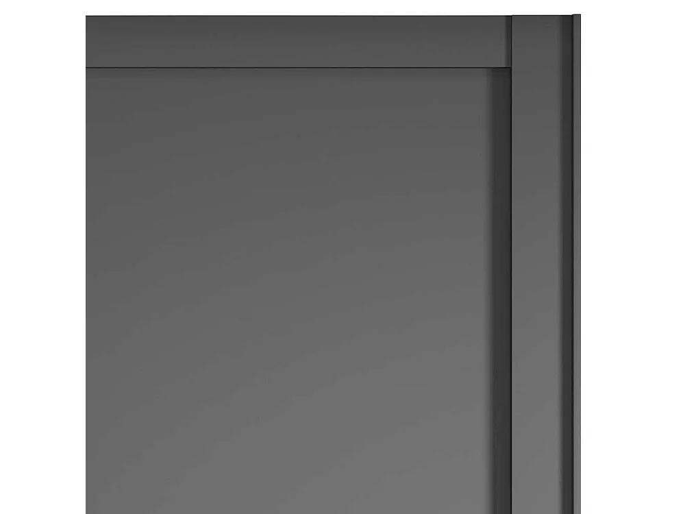 Schwebetürenschrank ohne Spiegel in Dunkelgrau modernen Landhausstil