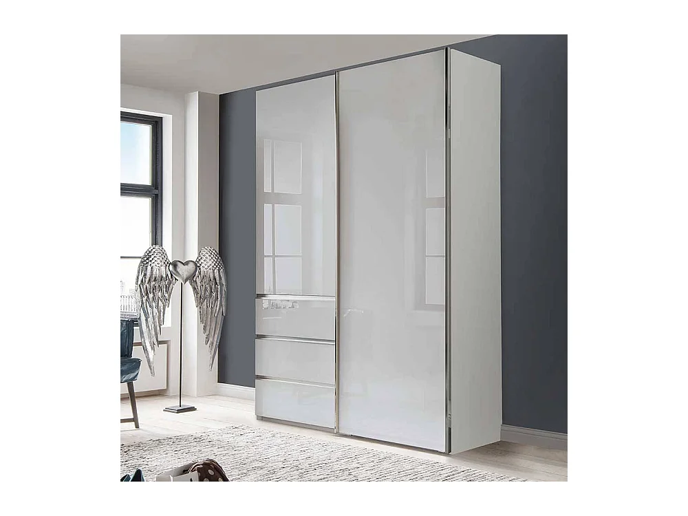 Schwebetuerenschrank mit drei Schubladen modernem Design