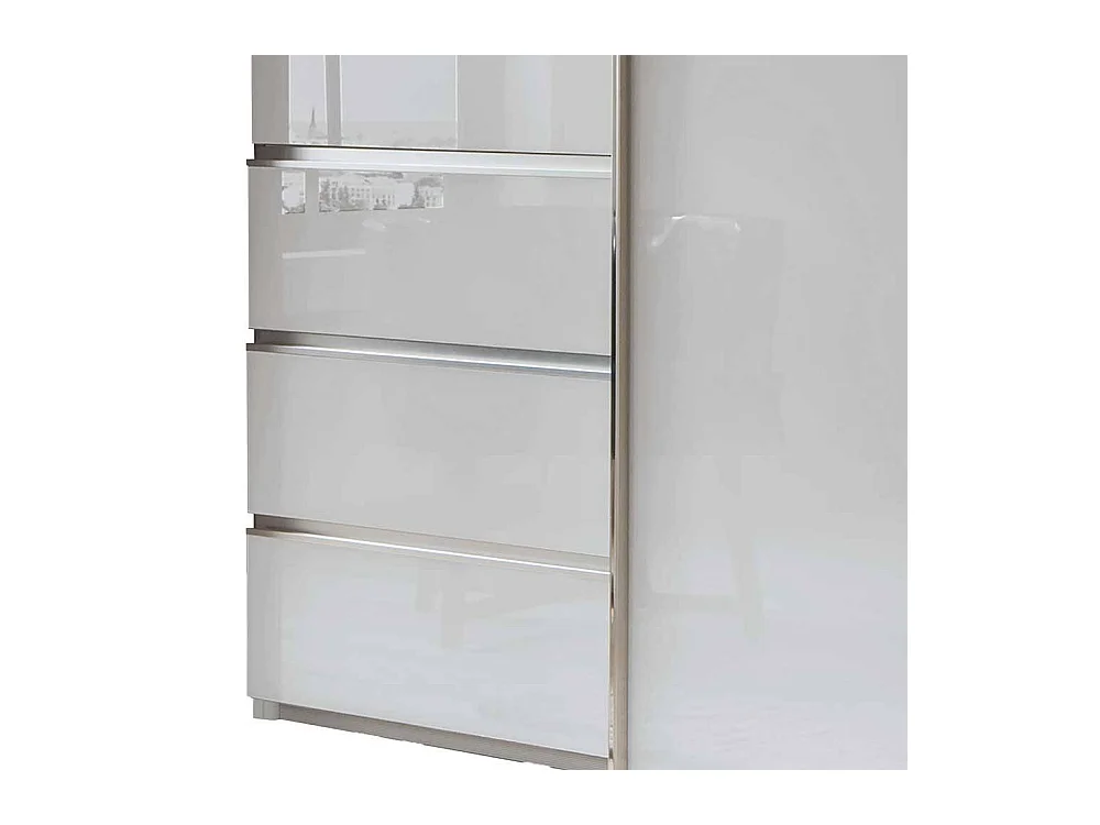 Schwebetuerenschrank mit drei Schubladen modernem Design