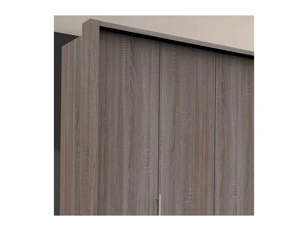 Kleiderschrank Jugendzimmer in Eiche Trüffelfarben 2 türig mit Schubladen