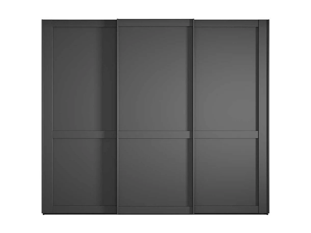 Schwebetürenschrank ohne Spiegel in Dunkelgrau modernen Landhausstil