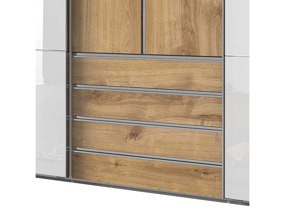 Kleiderschrank mit Schwebetüren und Drehtüren Made in Germany