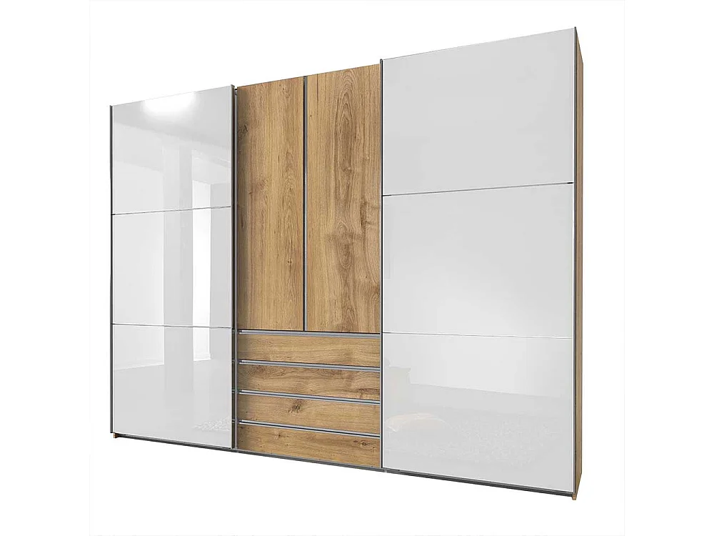 Kleiderschrank mit Schwebetüren und Drehtüren Made in Germany