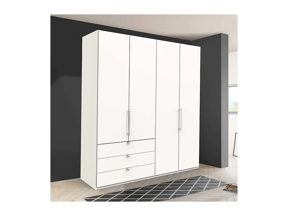 Kleiderschrank mit Falttüren Weiß