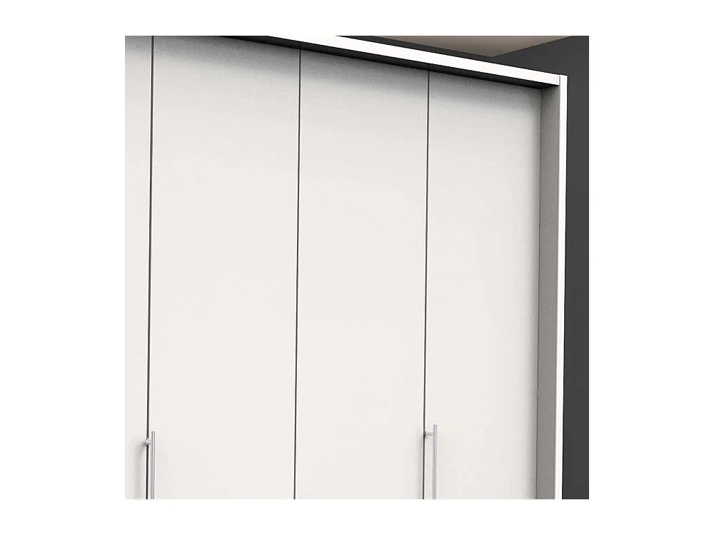 Kleiderschrank mit Falttüren Weiß