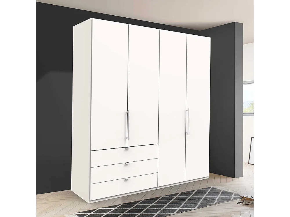Kleiderschrank mit Falttüren Weiß