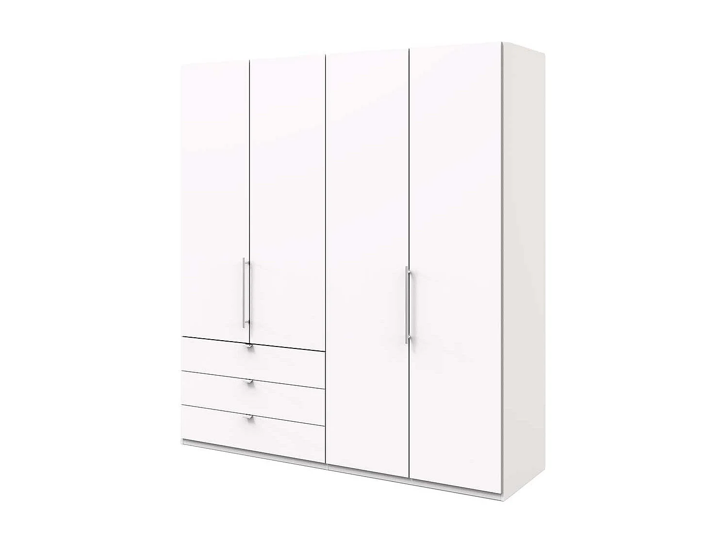 Kleiderschrank mit Falttüren Weiß