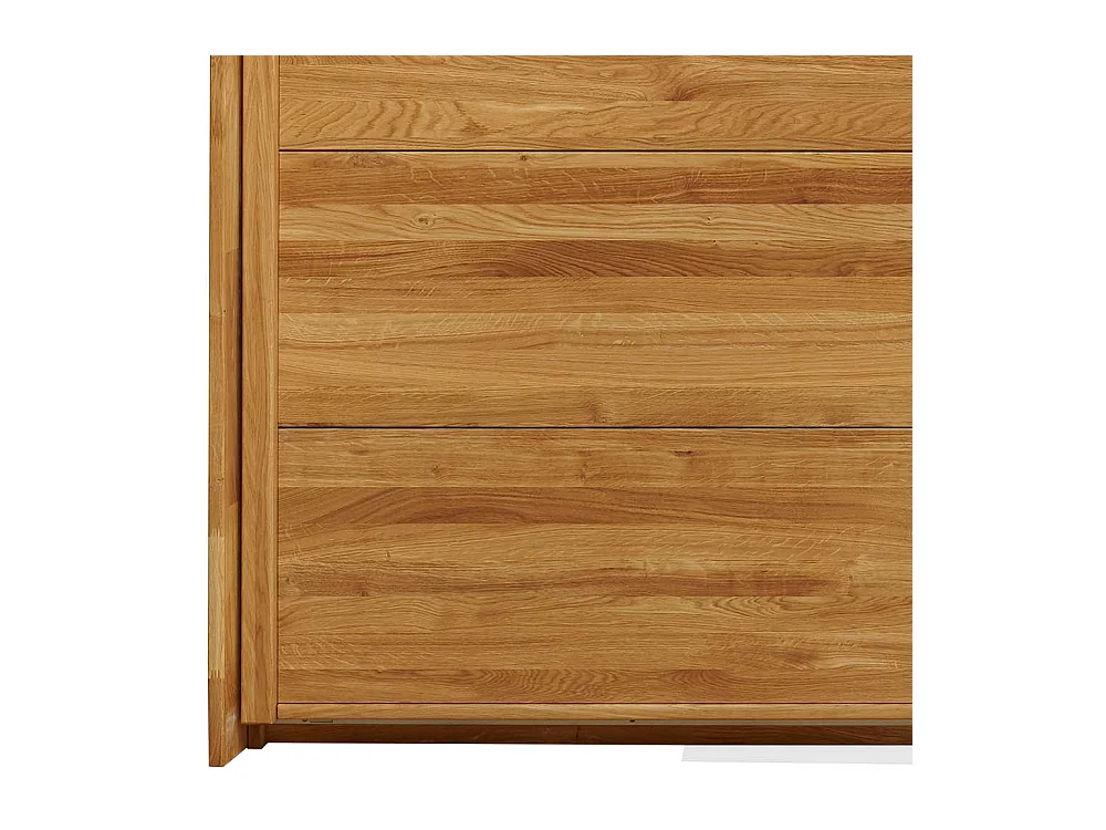 Schwebetürenkleiderschrank aus Wildeiche Massivholz geölt