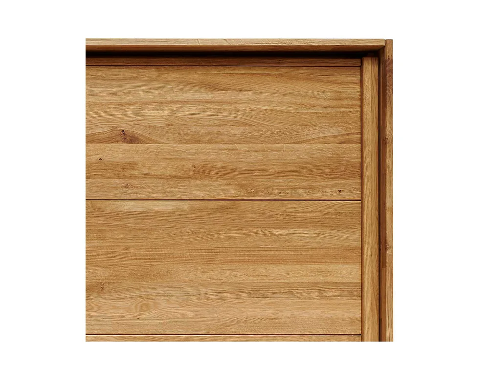 Schwebetürenkleiderschrank aus Wildeiche Massivholz geölt