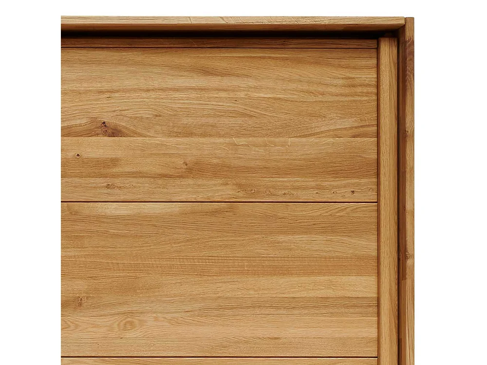 Schwebetürenkleiderschrank aus Wildeiche Massivholz geölt