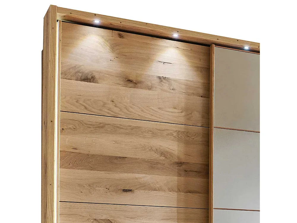 Spiegel Kleiderschrank mit Schwebetüren Passepartout mit LED