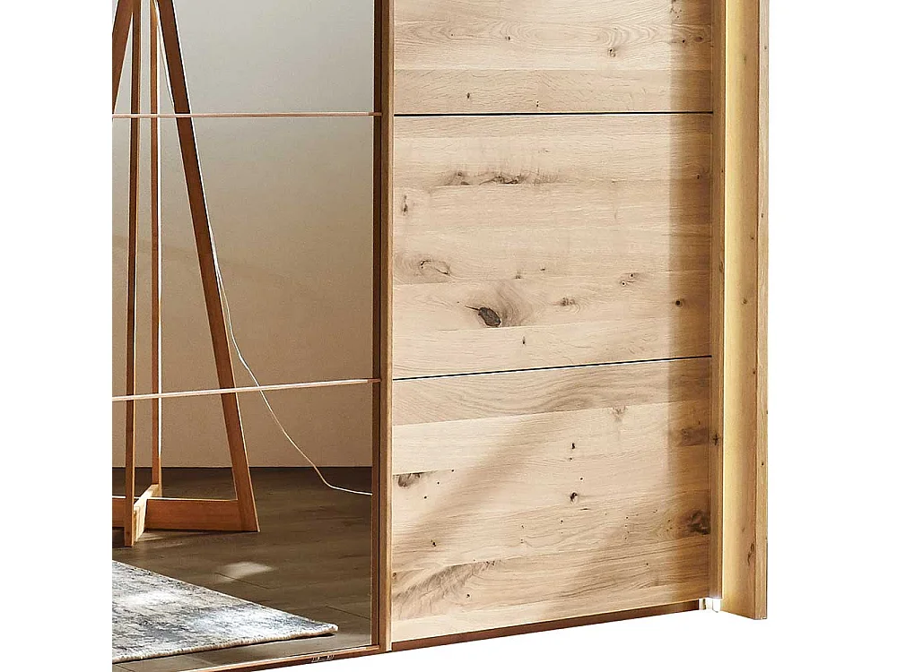 Spiegel Kleiderschrank mit Schwebetüren Passepartout mit LED