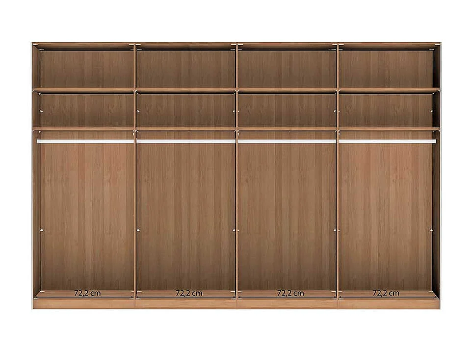 Spiegel Kleiderschrank mit Schwebetüren Passepartout mit LED