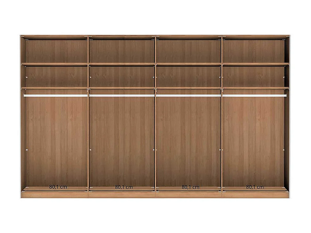 Spiegel Kleiderschrank mit Schwebetüren Passepartout mit LED