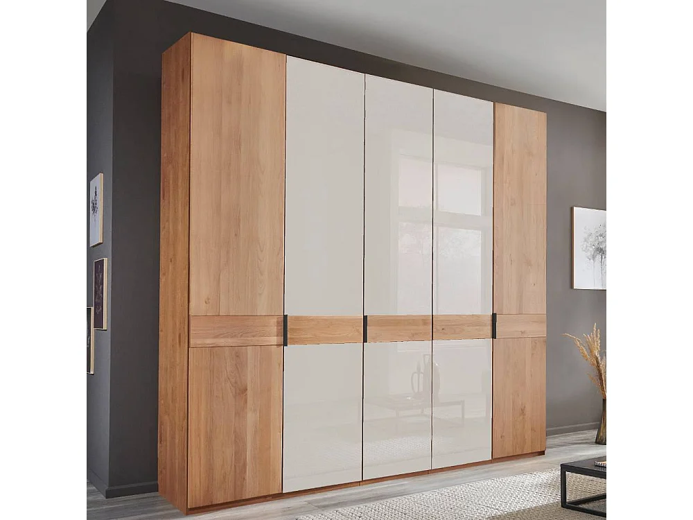 Kleiderschrank Drehtürenschrank in modernem Design 236 cm hoch