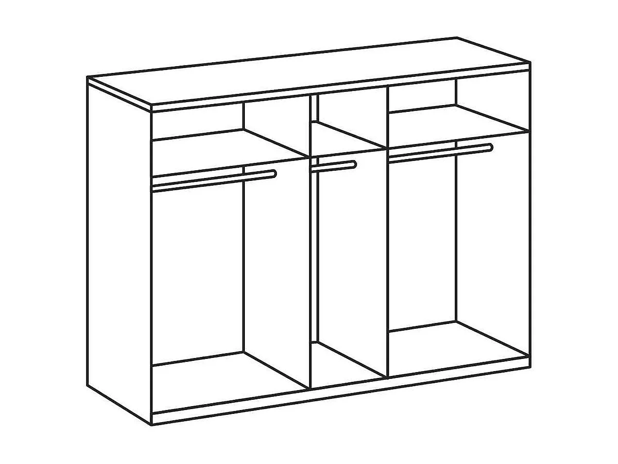 Spiegeltüren-Kleiderschrank in Weiß Profiltüren