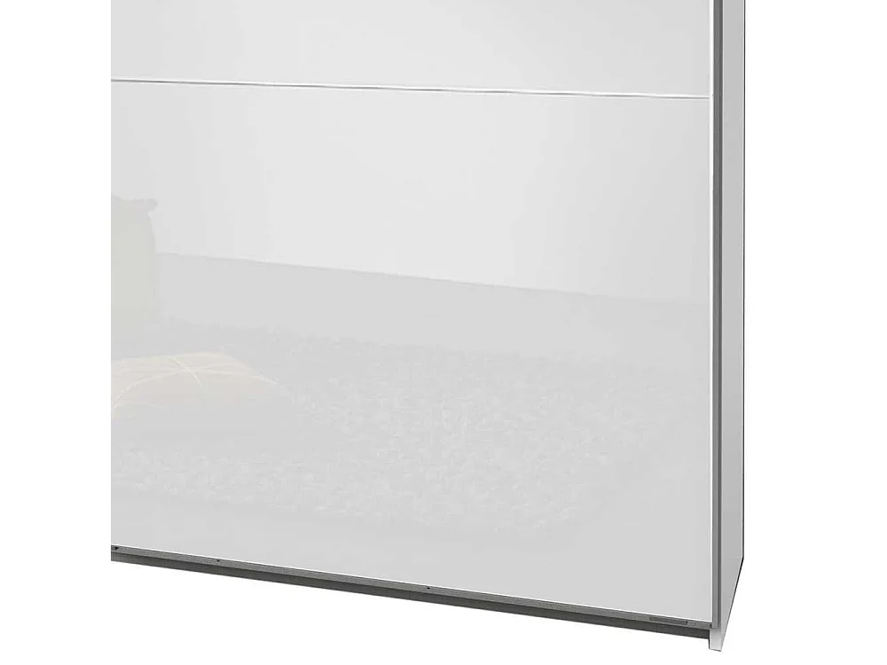 Weißer Schlafzimmerkleiderschrank mit Dreh- und Schiebetüren Made in Germany