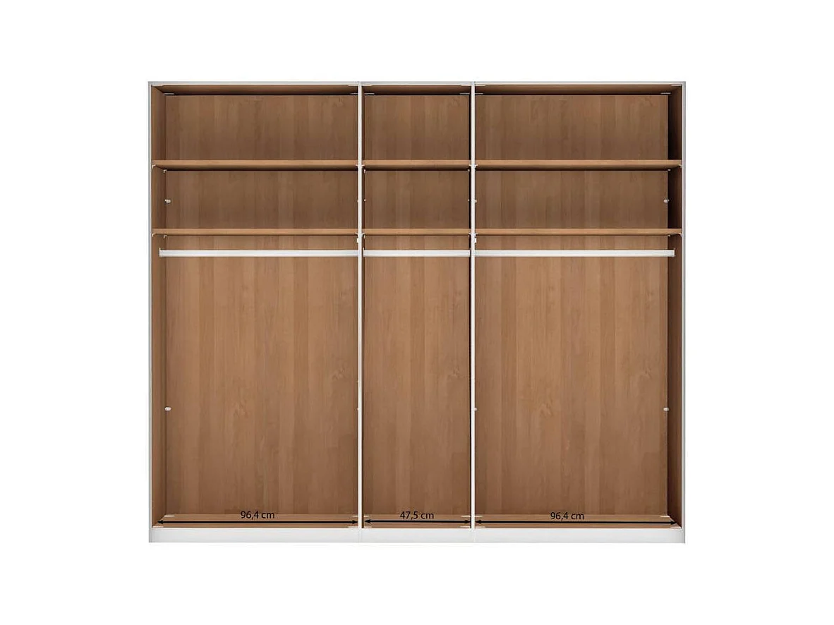 Schlafzimmerschrank Drehtürenschrank in Champagner und Erlefarben