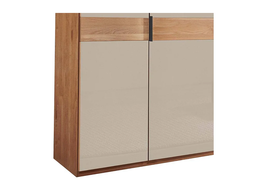Schlafzimmerschrank Drehtürenschrank in Champagner und Erlefarben