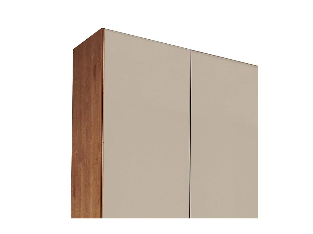 Schlafzimmerschrank Drehtürenschrank in Champagner und Erlefarben