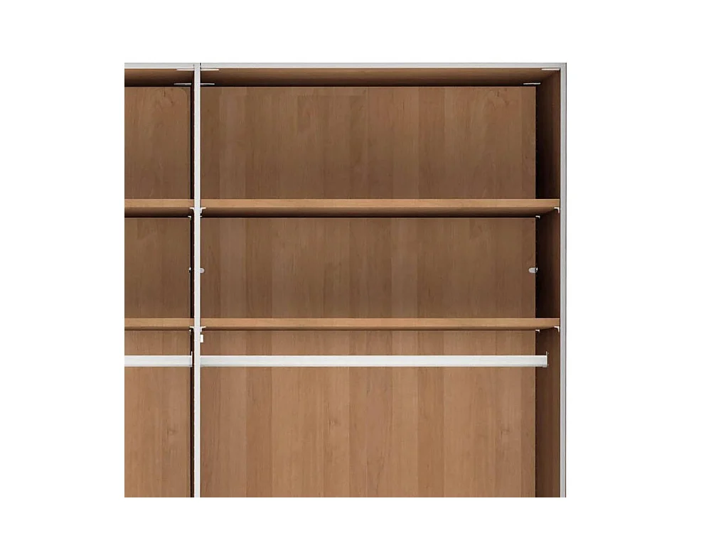 Schlafzimmerschrank Drehtürenschrank in Champagner und Erlefarben