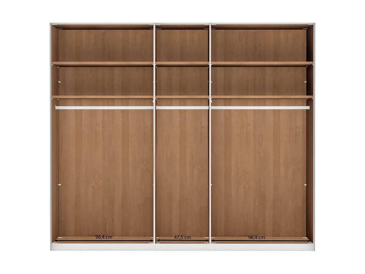 Schlafzimmerschrank Drehtürenschrank in Champagner und Erlefarben