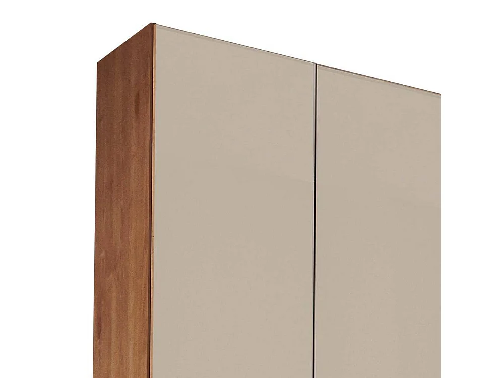 Schlafzimmerschrank Drehtürenschrank in Champagner und Erlefarben