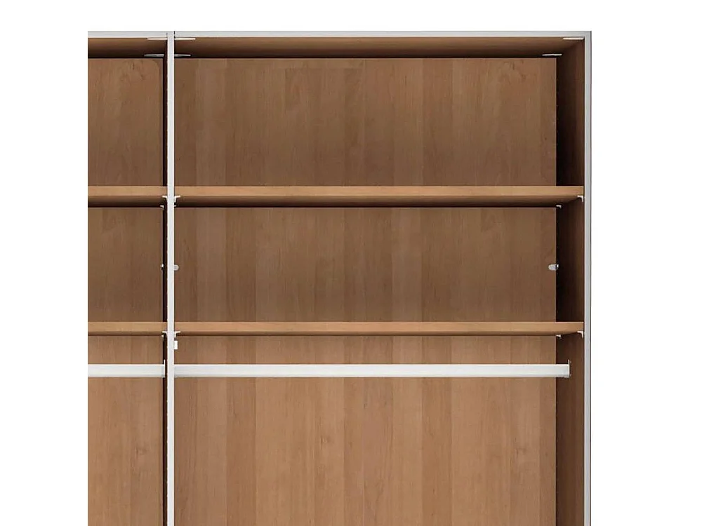 Schlafzimmerschrank Drehtürenschrank in Champagner und Erlefarben