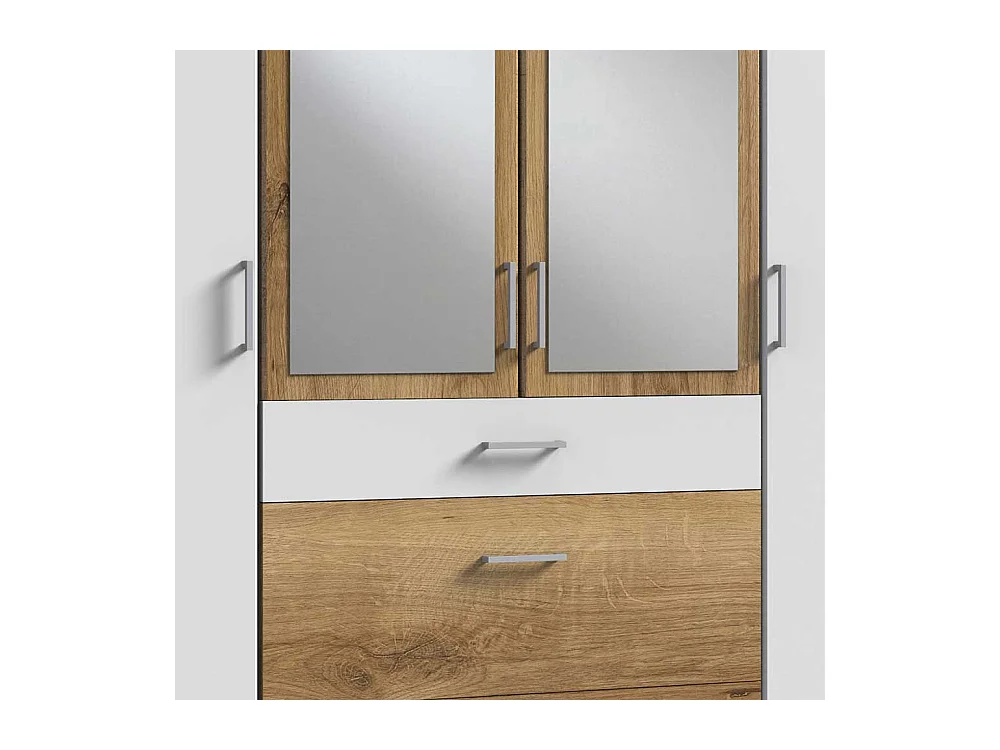 Drehtürschrank mit Spiegeln mit drei Schubladen Made in Germany