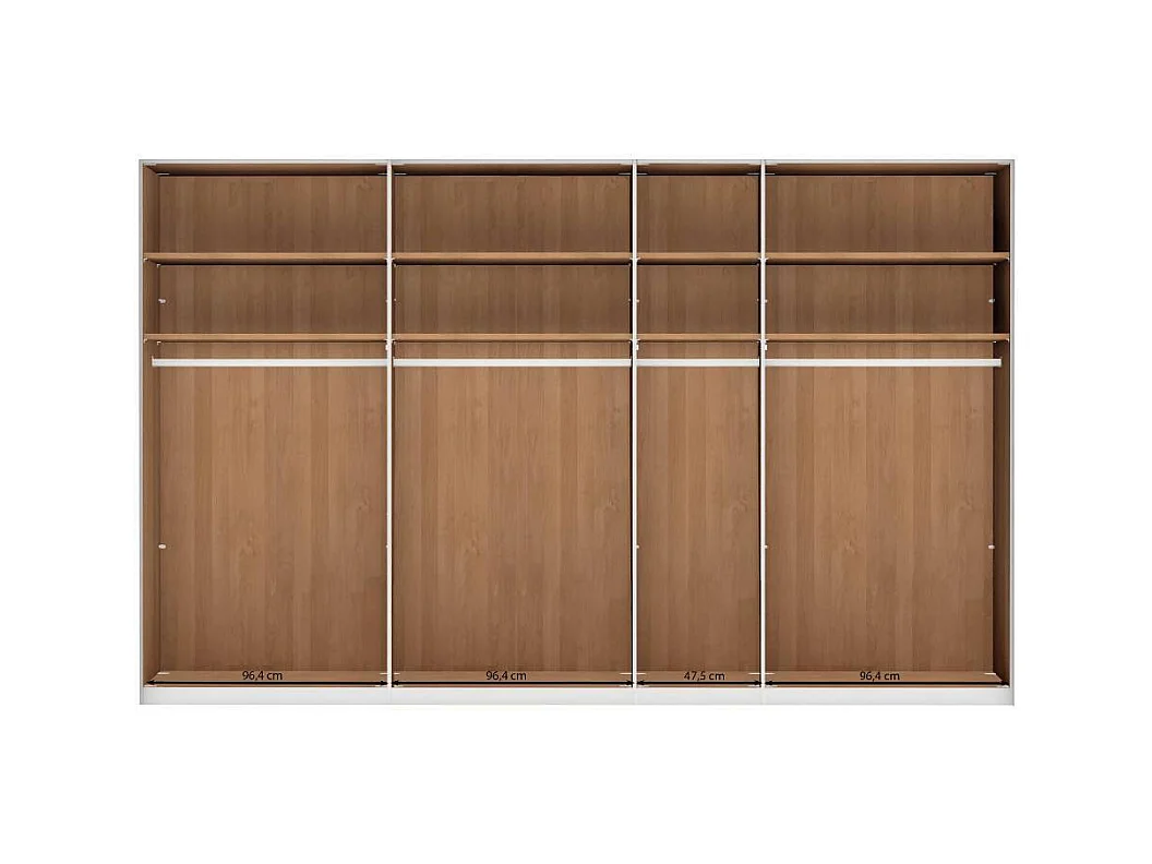 Kleiderschrank Drehtürschrank in modernem Design mit Metallgriffen