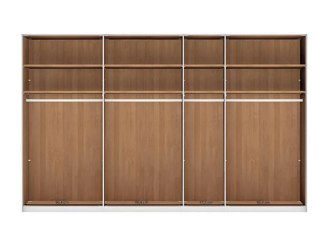 Kleiderschrank Drehtürschrank in modernem Design mit Metallgriffen