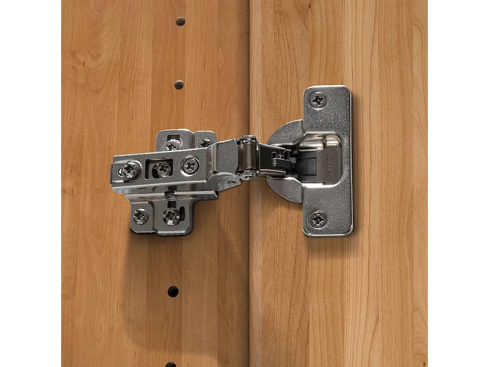 Kleiderschrank Drehtürschrank in modernem Design mit Metallgriffen