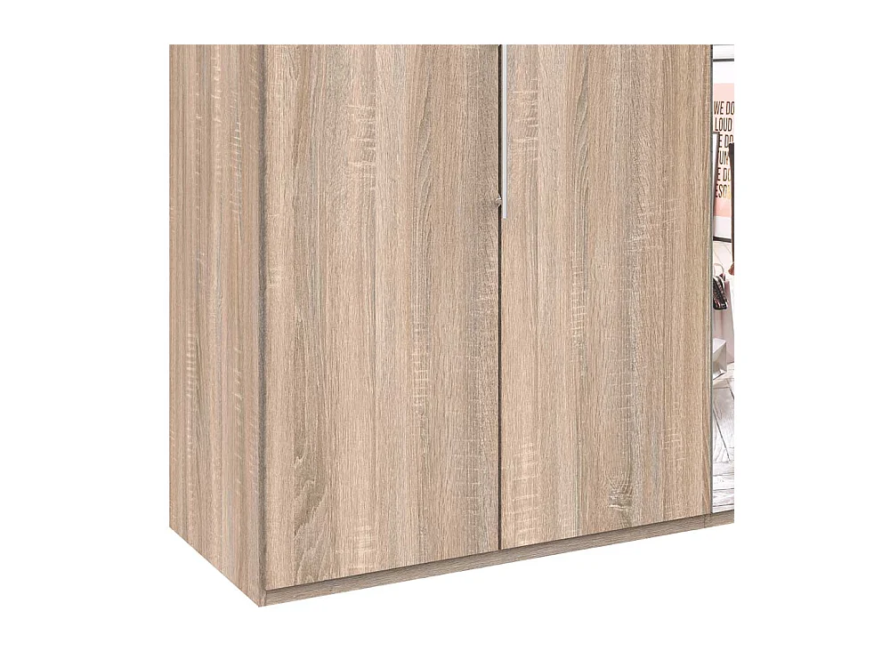 Übergröße Kleiderschrank in Eiche Sägerau Spiegel