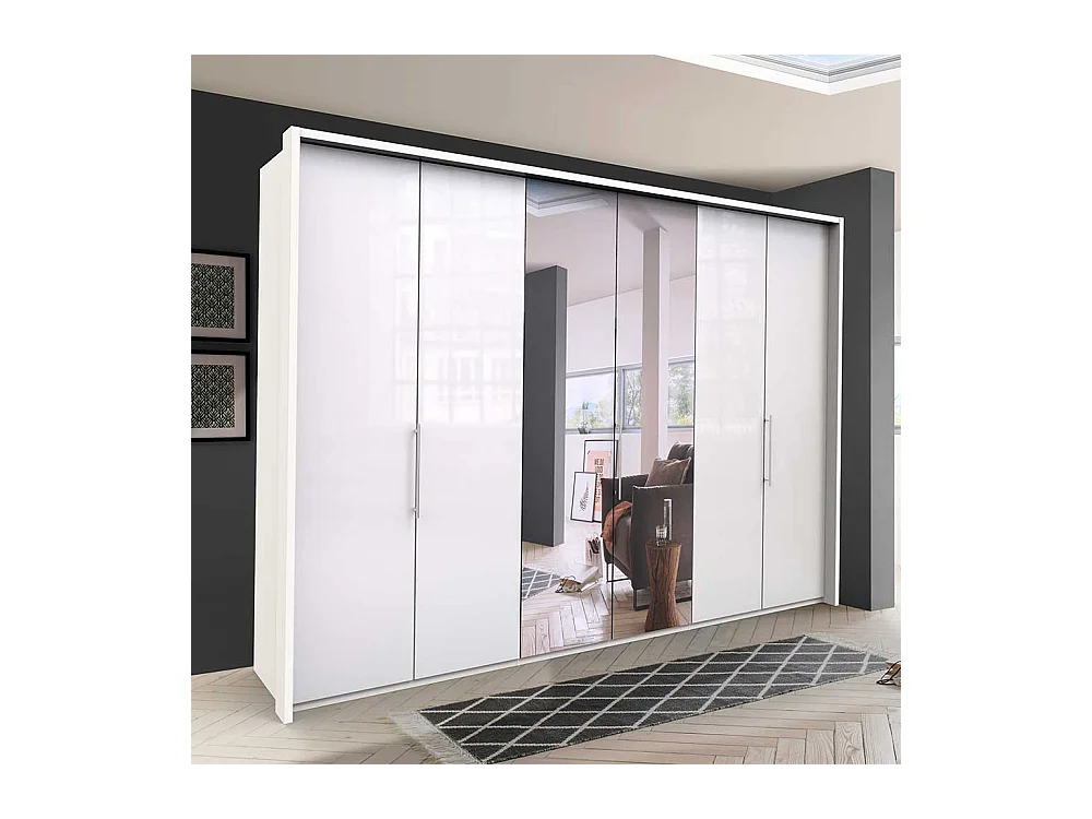 Falttürenschrank mit Spiegel modern
