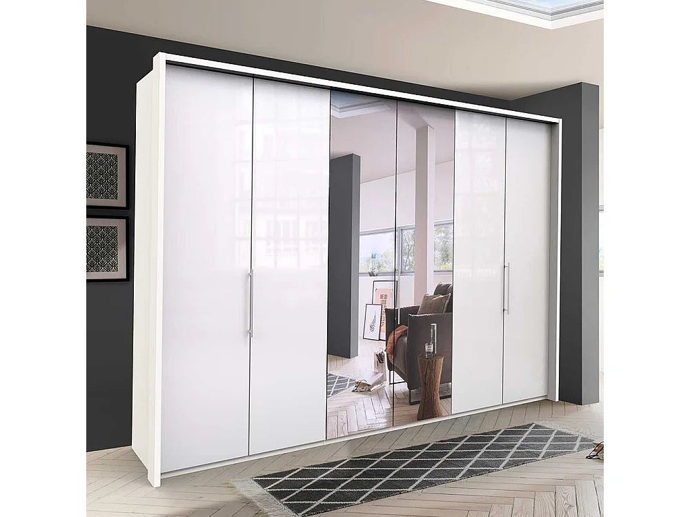 Falttürenschrank mit Spiegel modern