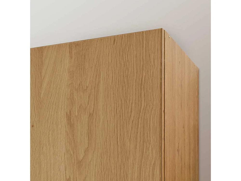 Drehtürschrank aus Eiche teilmassiv Spiegel