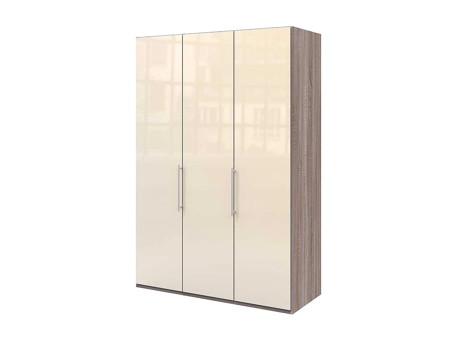 Moderner Kleiderschrank 2 türig glasbeschichtet