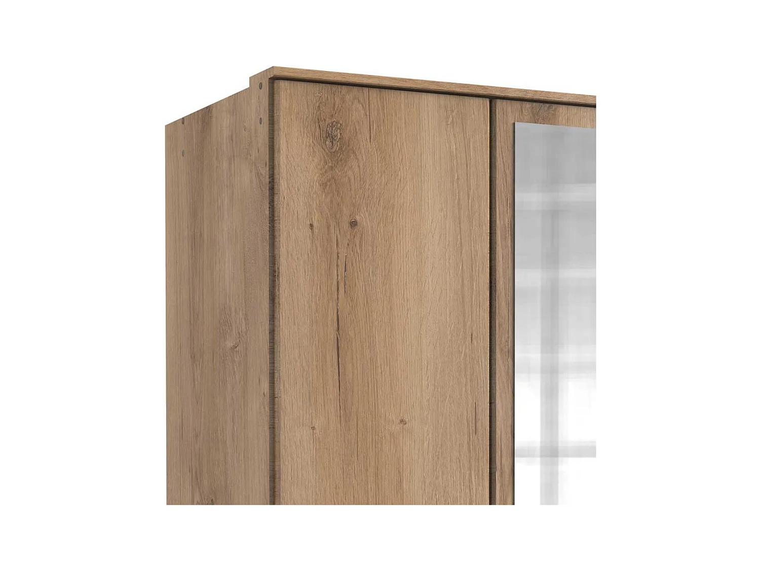 Jugend Kleiderschrank Holzoptik mit Spiegel drei Schubladen