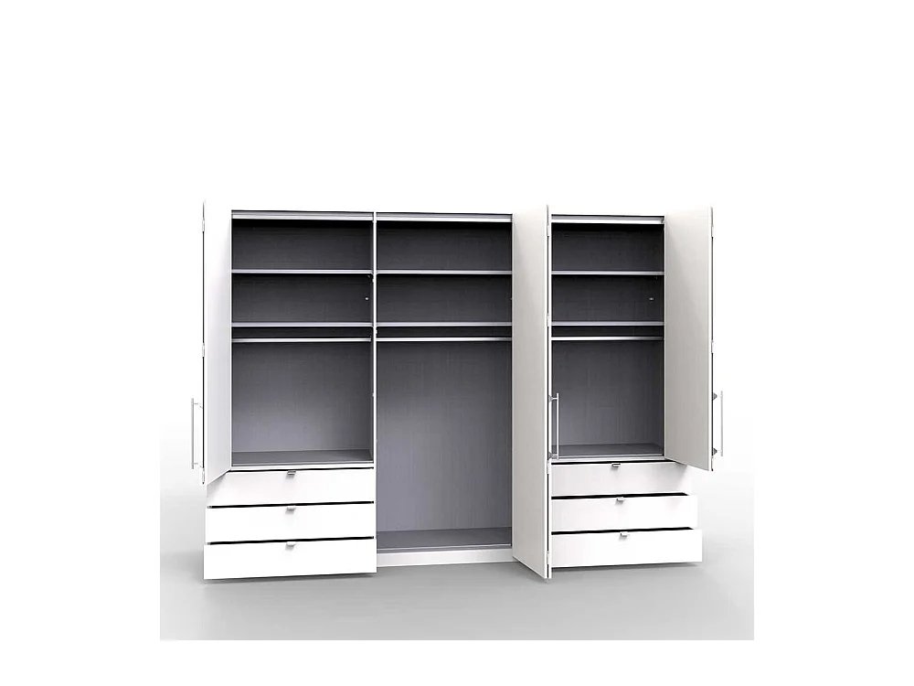 Schlafzimmer Kleiderschrank in Creme Weiß und Braun Falttüren