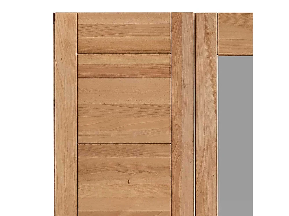 Drehtürenschrank aus Kernbuche Massivholz 205 cm hoch