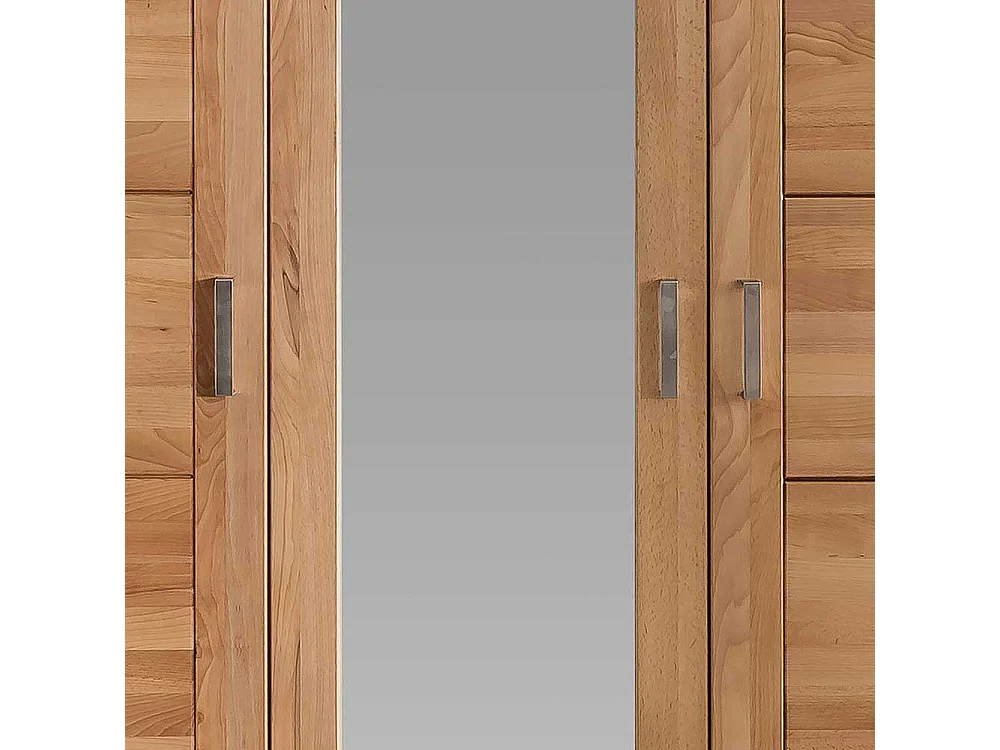Drehtürenschrank aus Kernbuche Massivholz 205 cm hoch