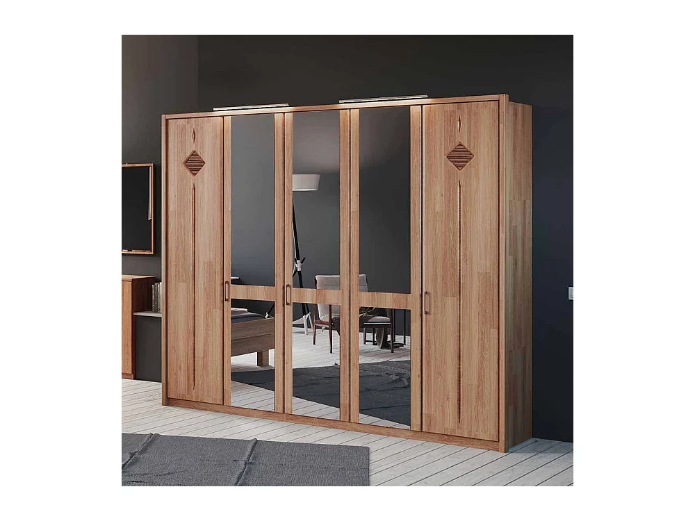 Schlafzimmer Kleiderschrank aus Erle Spiegeltüren